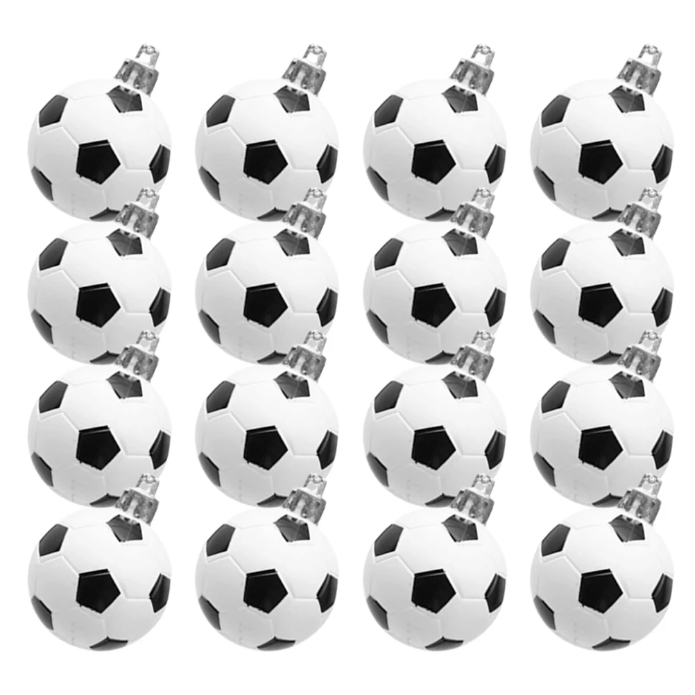

24Pcs Christmas Soccer Ornaments Mini Football Pendants Soccer Hanging Decorations Xmas Tree Sports Themed Party Accessories