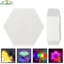 Led RGB Wall Lamp Hexagon Honeycomb Light for Room Decoration Bedroom Ambient Modern Home Gift Night Lights Touch Sensor Control