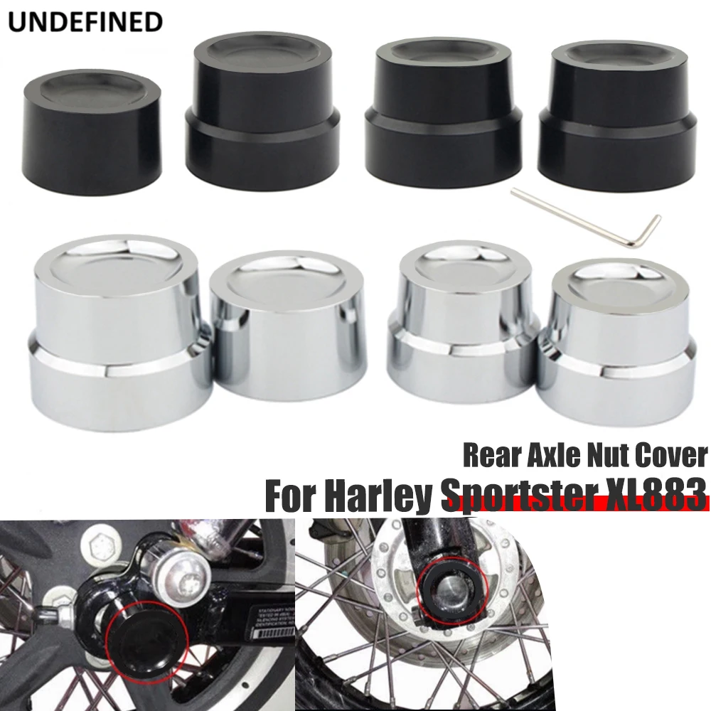 

For Harley Sportster XL883 Touring Softail Dyna Front Rear Axle Nut Cap Covers Kits Motorcycle Aluminum Black Chrome