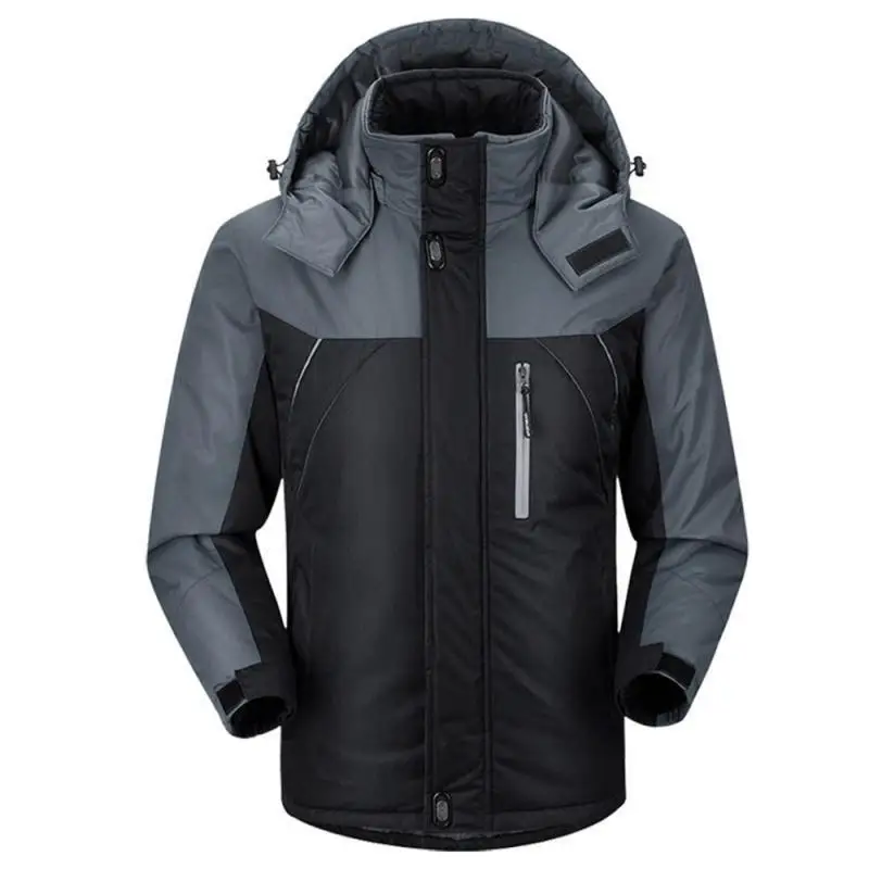 Plus Size Men's Fleece-Lined Thickened Jacket Breathable Outdoor Sports Warmmountaineering Suit Cotton-Padded Coat Wholesale