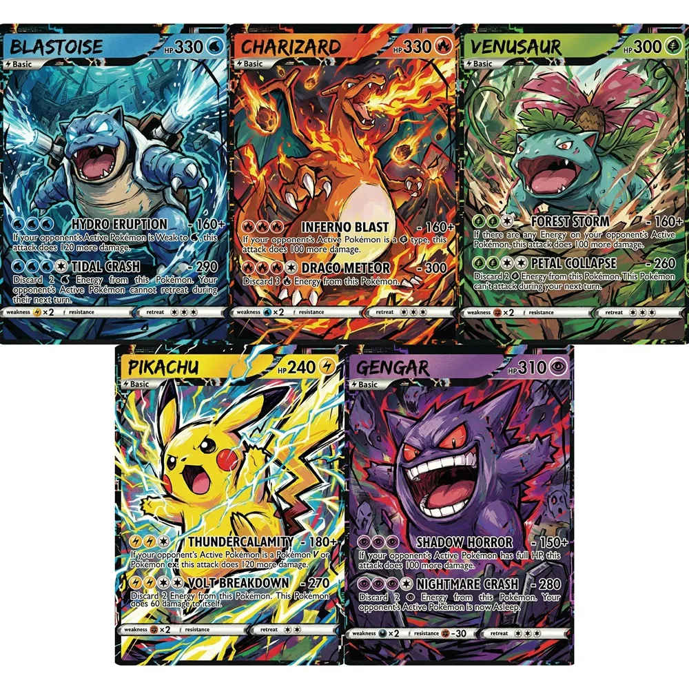 5Pcs Pokemon Cards …