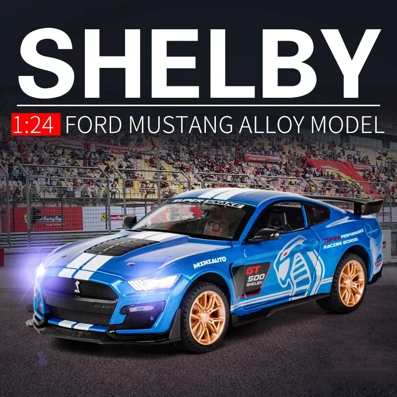 

1:24 Ford Mustang Shelby GT500 Alloy Racing Car Model Diecast & Toy Vehicles Metal Car Model Simulation Collection Toy Gift