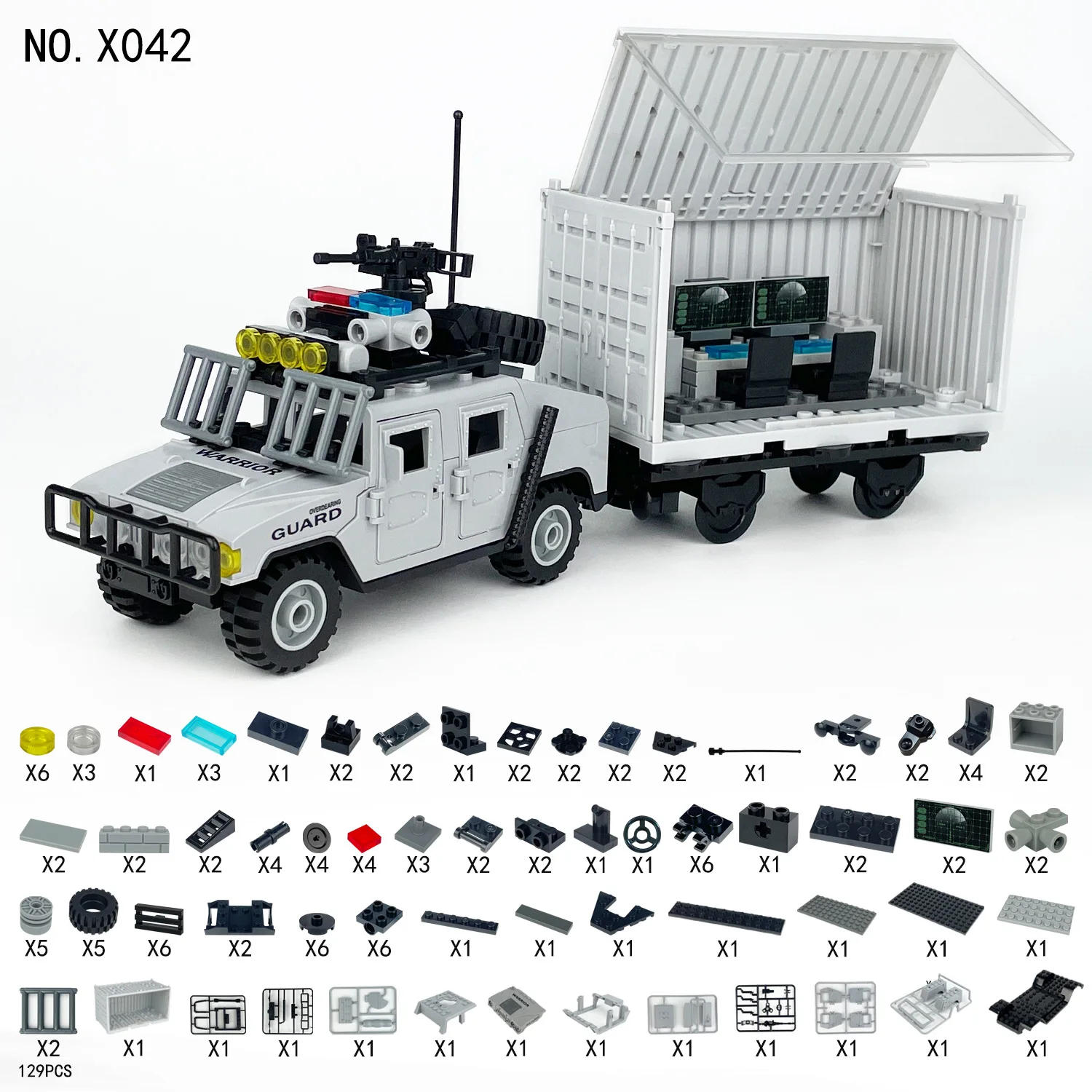 Swat Police Emergency command vehicle model Blokken container Gepantserd voertuig bouwsteen Bakstenen speelgoed voor jongens kinderen