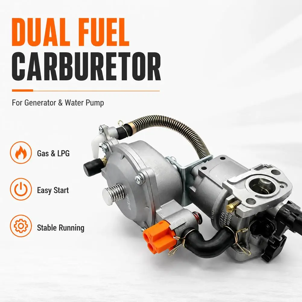 Dual-fuel Carburetor, Generator Dual Fuel Carburetor LPG NG Conversion Kit Fits For GX160 2KW 168F 8HP 9HP 2kw-6.5KW