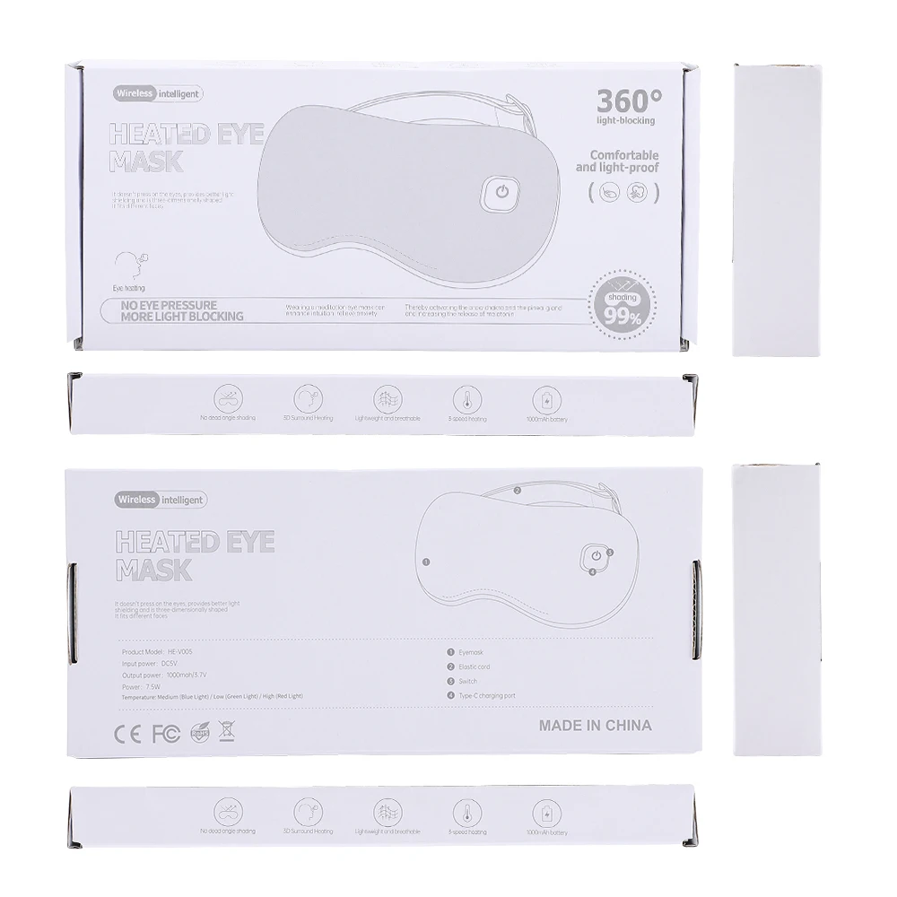 

Горячая компрессионная маска для глаз, беспроводной вибрационный массаж, облегчение сухих глаз, паровая маска с подогревом и дистанционным управлением для сна, офиса