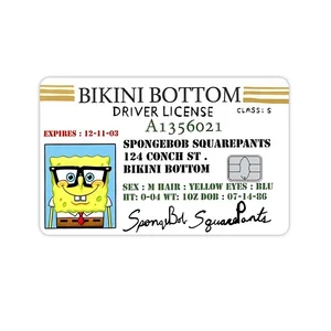 スポンジボブ名カードステッカーDIY飾る絶妙な銀行カードカップル学生の学習用品デカールパッチ文書誕生日ギフト 8ベストセールスパークフライヤー-6