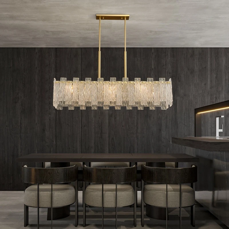 

All copper dining room Pendant Light, Designer Crystal Chandelier,Luxury Gold Ceiling Lamp for Living Room Dining Room hotel bar