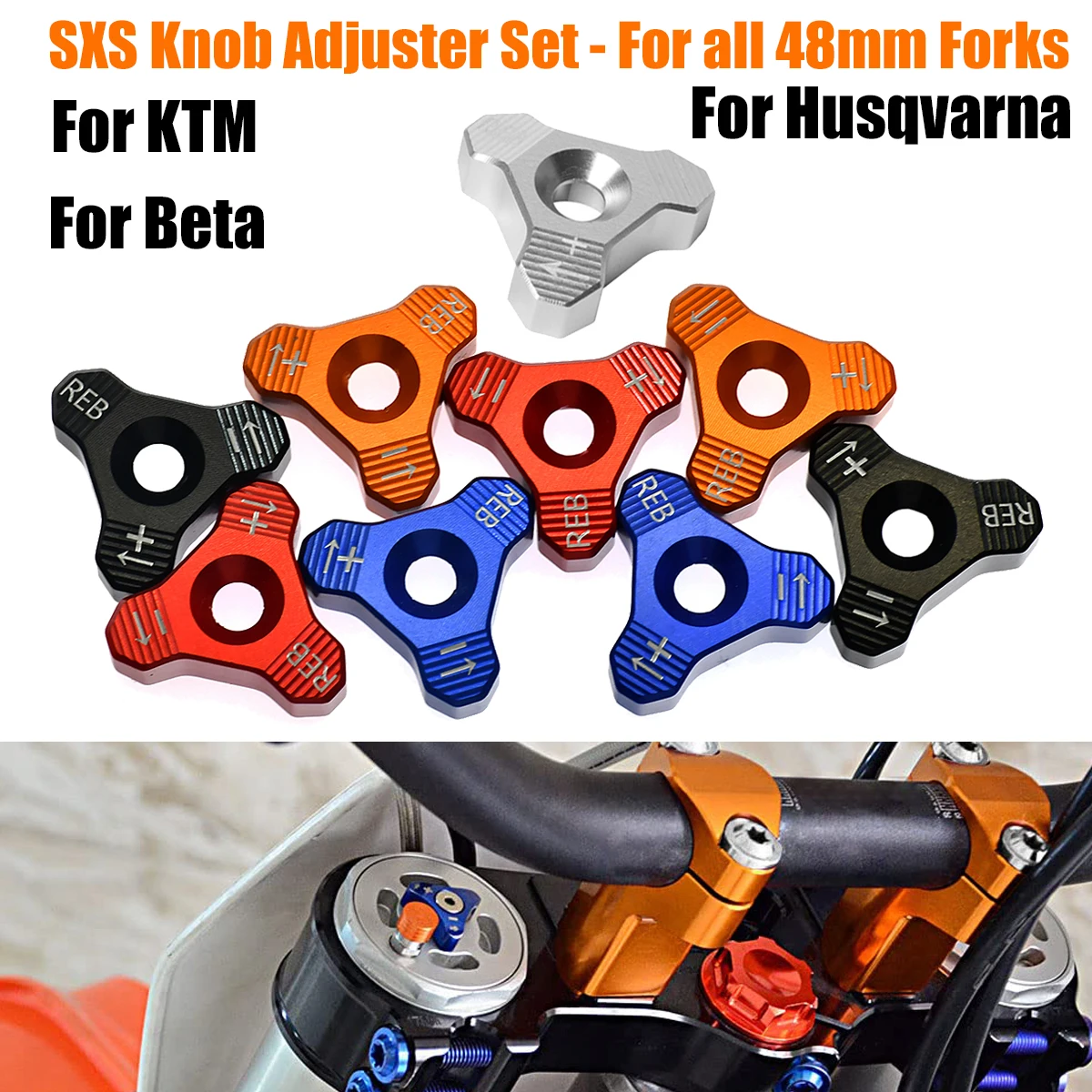 

Motorbike CNC WP 48MM Front Fork Knob Adjuster For KTM SX SXF EXC XCW 125 250 350 400 450 Supermoto SMC Enduro Duke 690