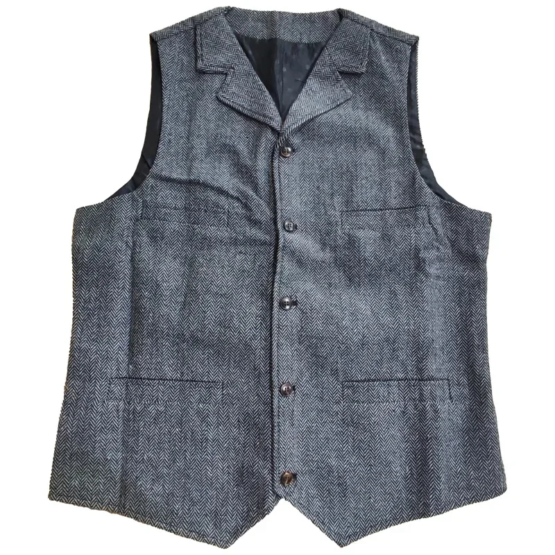 Gyapjú Gyapjúszövet men's suits Alsóing számára groomsmen esküvői Hajtóka Alkalmi Csekély Teendő vests Ujjatlan Mellény Apaállat gilet homme vests