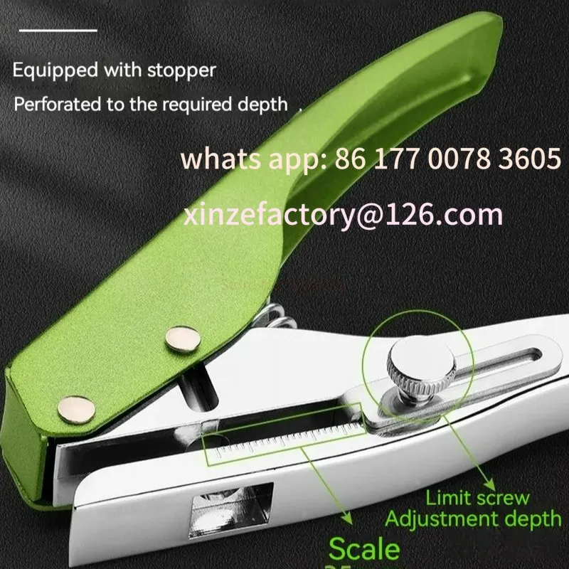 Perforadora de papel circular personalizable, perforadora de un solo orificio redonda manual para tarjetas de identificación, tarjetas de Pvc, fotos, suministros de oficina