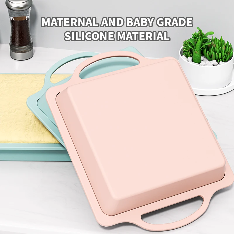 Silicone Pans for Baking Brownie Pan Silicone Baking Pan for Brownies Cakes and Lasagnas Coated Iron Bake Cake Mold