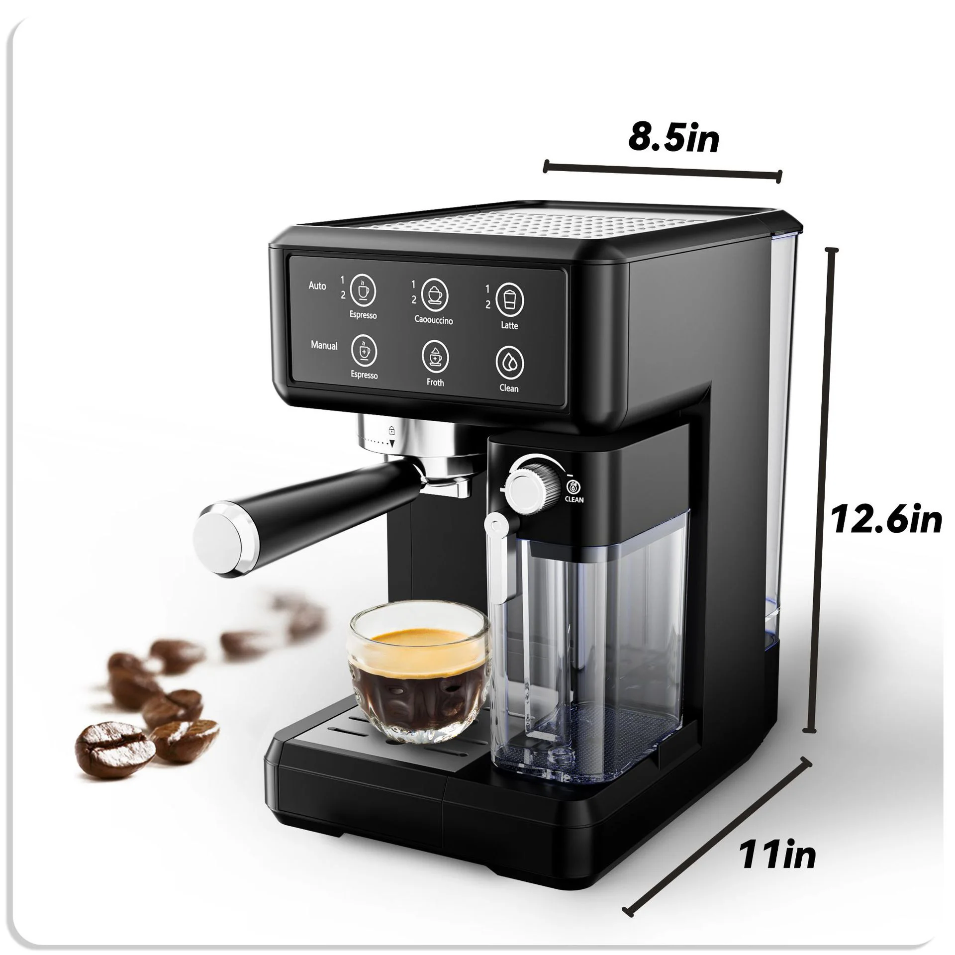ماكينة صنع القهوة الإيطالية شبه الأوتوماتيكية بسعر الجملة 2025 - ماكينة صنع الاسبريسو الكهربائية للسوق الأمريكي
