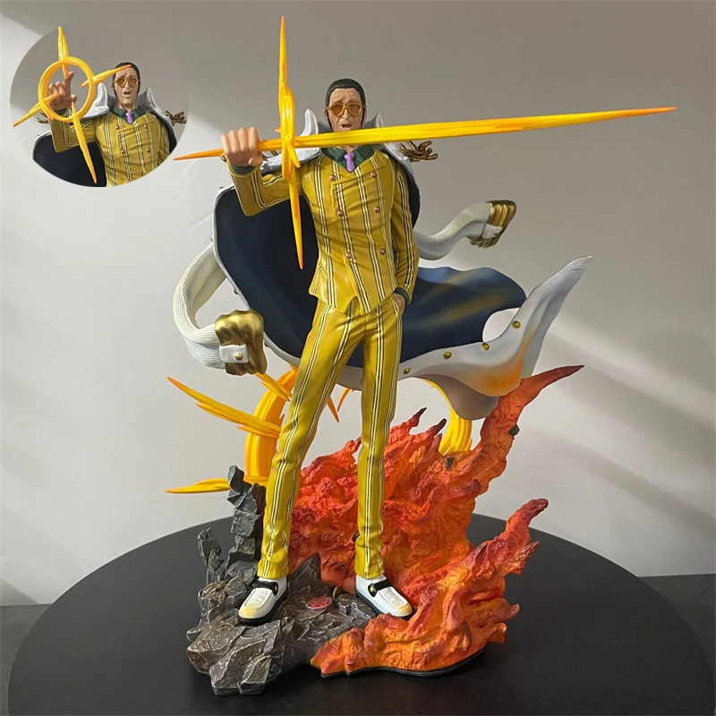 

One Piece Anime Figure Kizaru Borsalino Three Major Generals Of The Navy Borsalino Pvc Luminous Statue Collection Model Gift Toy