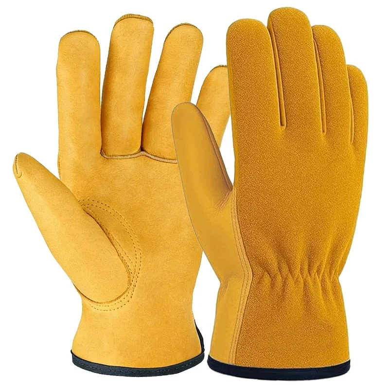 2026 New Leather Camping Gloves, Heat-insulating Gloves, Wear-resistant and Stab Resistant Gardening and Mountaineering Gloves