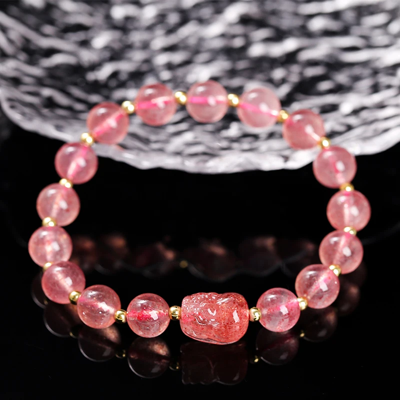 JD Natural Stone Amethyst Gray Moonstone Carved Wealth Pixiu Bead Bracelet Women Luxury Lucky Handmade Stretch Bracelets Female