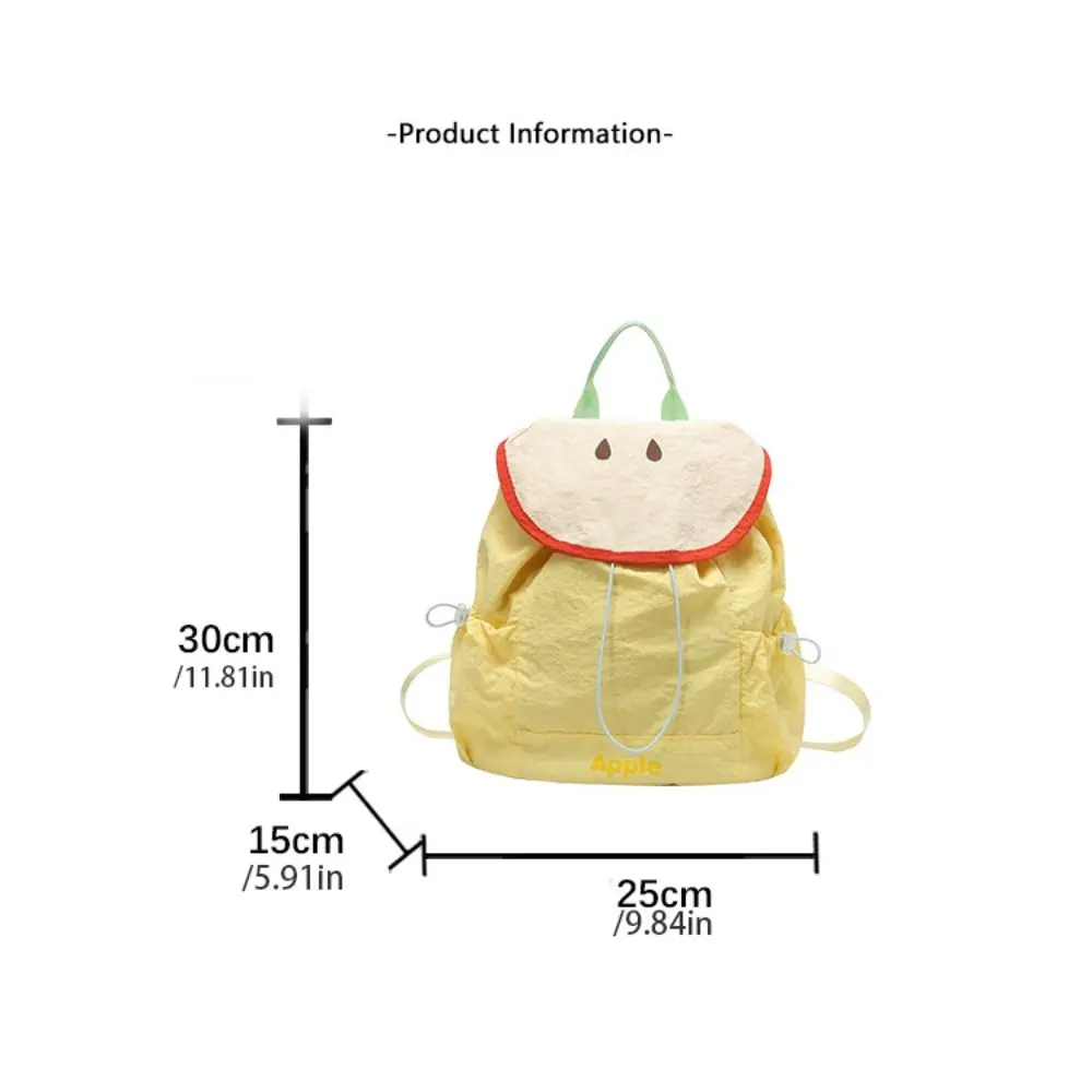 Korean Style Outdoor Drawstring Backpack Dopamine Color Travel Fruit Nylon Backpack Large Capacity Waterproof