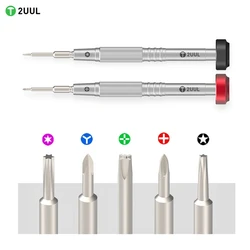 2UUL Extra Hard Screwdriver Pentalobe 0.8mm/Philips 1.2/Tri-Point 0.6mm/Convex Cross 2.5mm/Torx T2 For Mobile Phone Repair