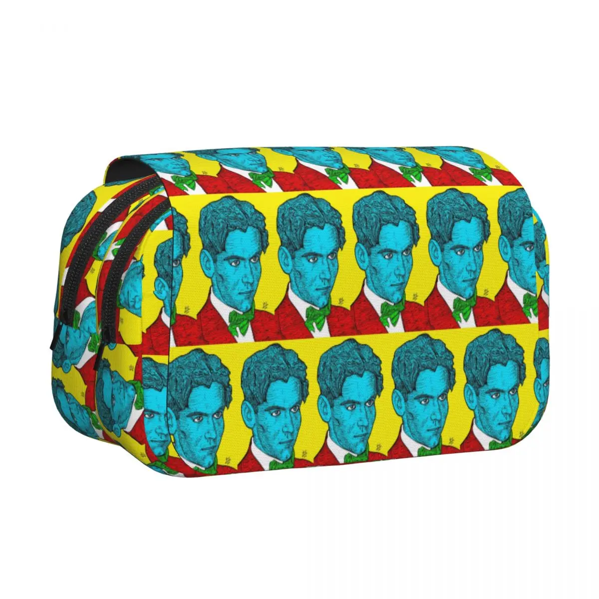 Federico Garcia Lorca Portrait 16 Pencil Case Pencil Pouch Hard Shell Leather Big Capacity Pen Box Pencil Bag for Kids Gifts