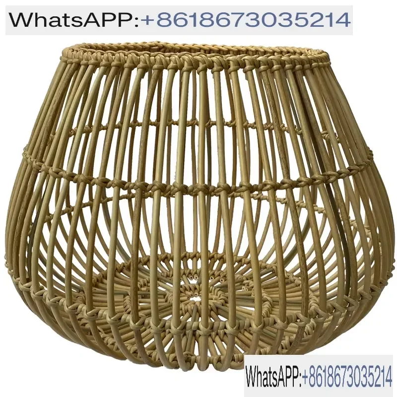 Handmade Natural Rattan Storage Basket for Living Room Snacks Dirty Clothes Decorative Home Organization Rattan Container view 6