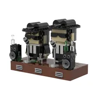 MOC Movie Brickheadz Blues Classic Brothers Creative Building Blocks Model Action Figures Construct Bricks Toy for Children Gift