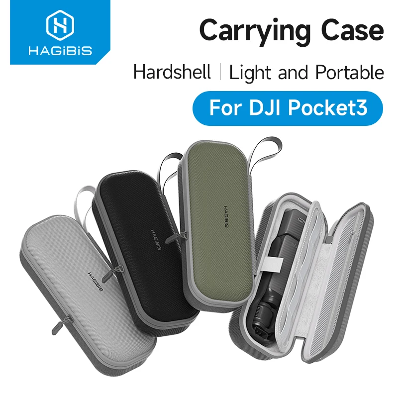 Hagibis Carrying Case for DJI Osmo Pocket 3 Portable Storage Bag Hard Shell Protective for DJI Pocket 3 Memory Card Accessories