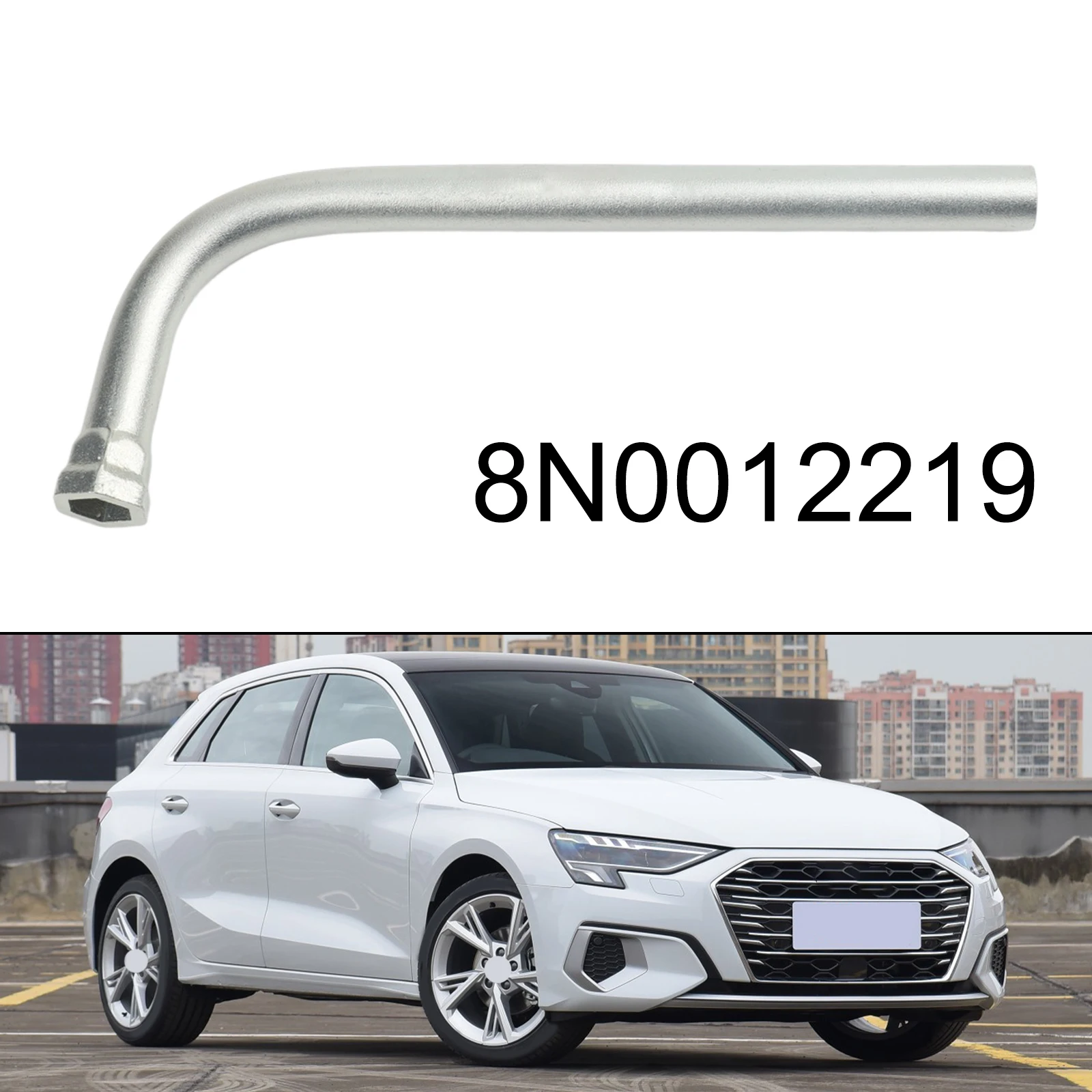 Color Silver Wheel Wrench Socket Metal Construction Fits Tire Hub Wear-resistant Non-deformable Roadside Tire Repair