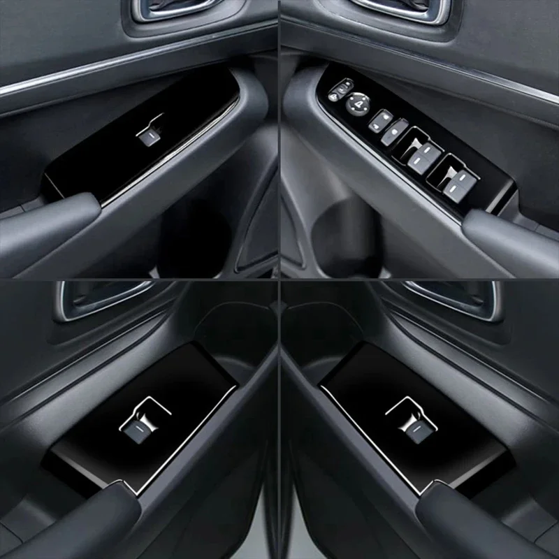 RHD LHD For Honda Vezel HR-V E:HEV 2021 2022 2023 ABS Window Glass Lift Button Trim Switch Cover Door Armrest Panel Sticker