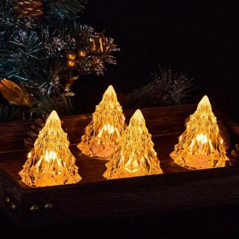 1Pc LED Decorative Atmosphere Lamp Electronic Light Christmas LED Eve Crystal Light Wedding Party Decor