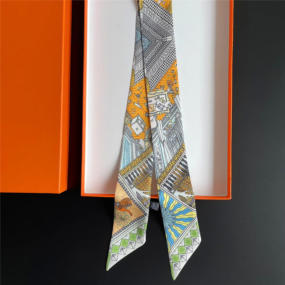Marke Design Twill 100% Seide Schal Luxus Mode Schal Frauen Foulard Dünne Tasche Schals Neue Heiße Halstuch Haar Stirnband
