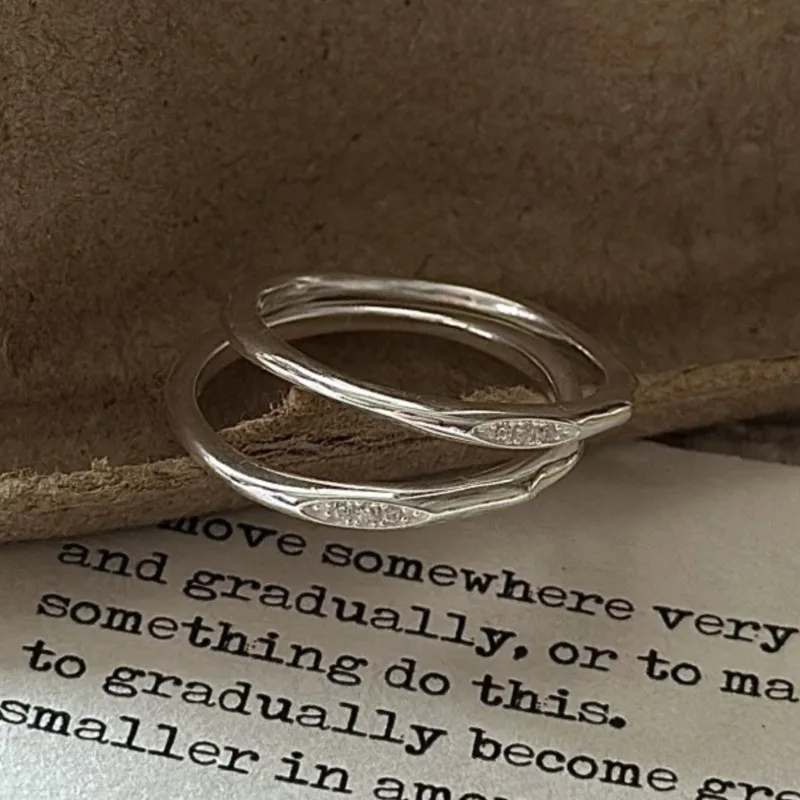 

VENTFILLE 100% стерлинговое серебро 925 пробы, очень тонкое кольцо для женщин, минималистичный ретро-стиль, штабелируемые ювелирные изделия, подарок, дропшиппинг