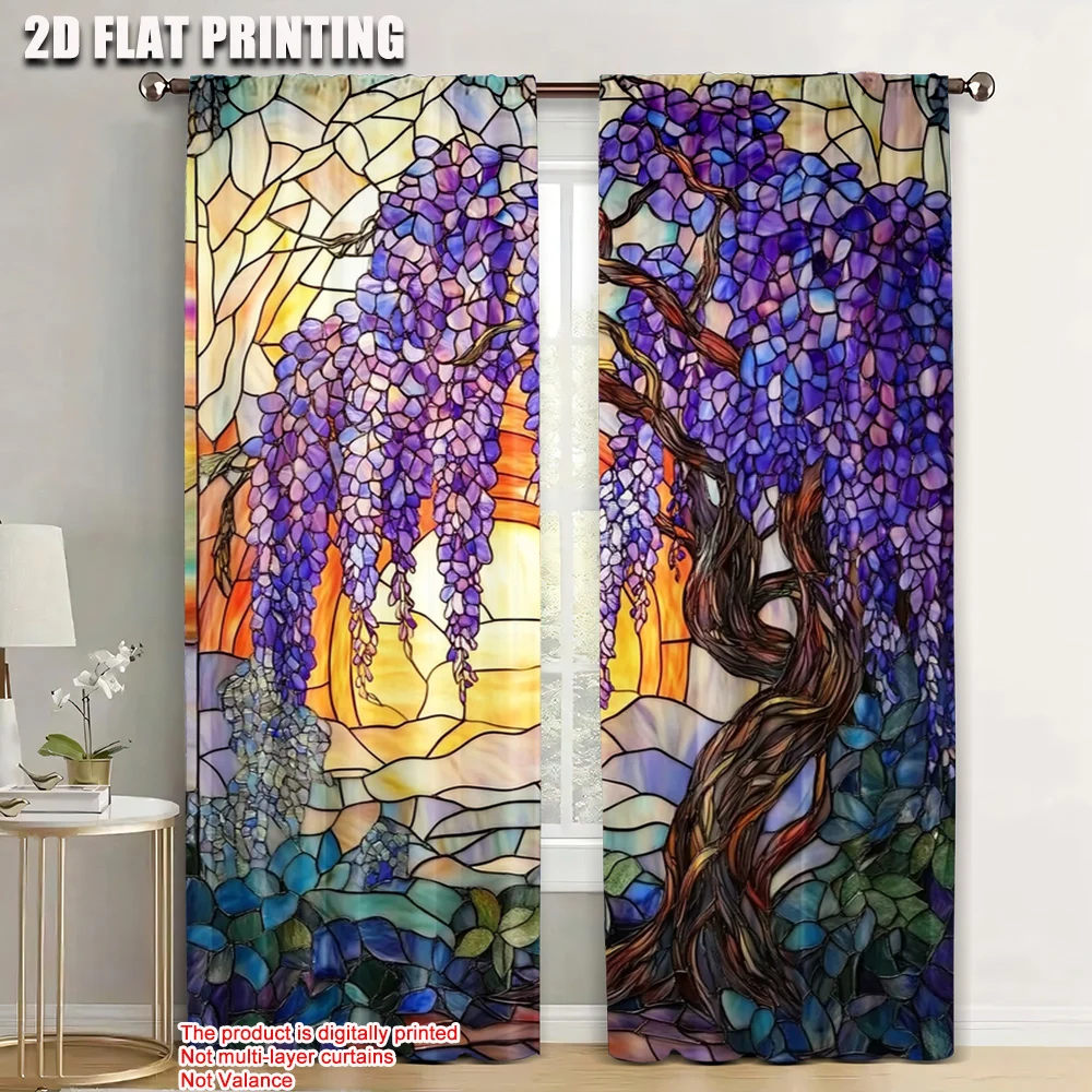 

2pc, Curtains zitenghua Versatile 100% Polyester,Without Electricity Wall Decor for Home Decor