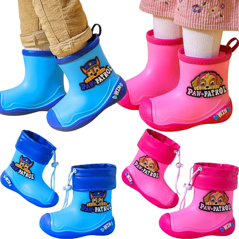 

Paw Patrol Chase Skye Rain Boots Boys Girls EVA Non-slip Fashion Outdoor Cartoon Cute Rain Boots Waterproof Anime Rubber Boots