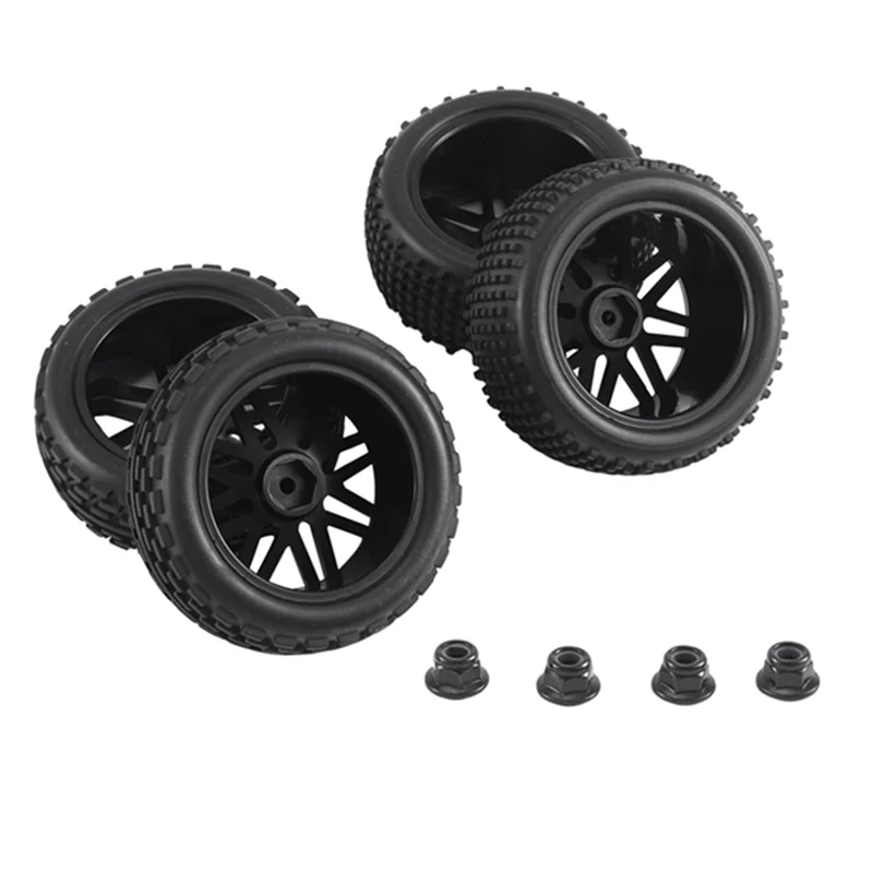 

M15K-4Pcs 85Mm Tire Wheel Tyre For Wltoys 144001 144010 124007 124017 Tamiya HSP 1/10 1/12 1/14 RC Car Off Road Buggy