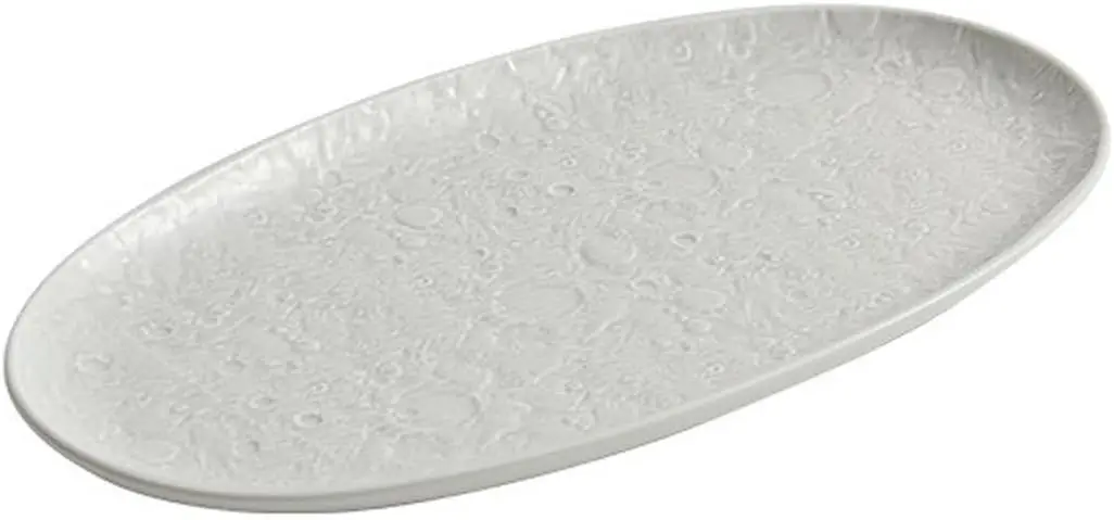 Ceramic hotel tableware Western plate, home creative steamed fish dish - 18 inch oval plate
