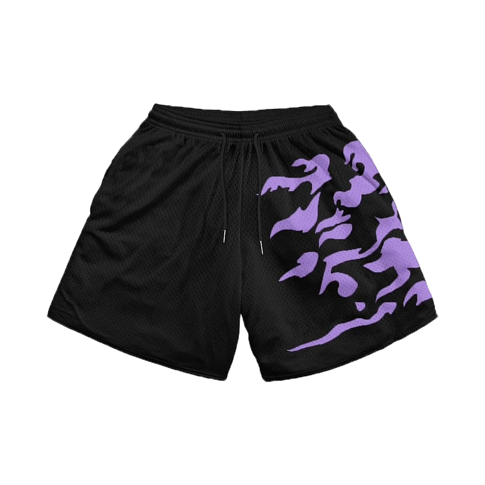 Men\'s Anime 3D Printed Beach Shorts Elastic Waist Anime Shorts Harman Printed Street Casual Loose Shorts