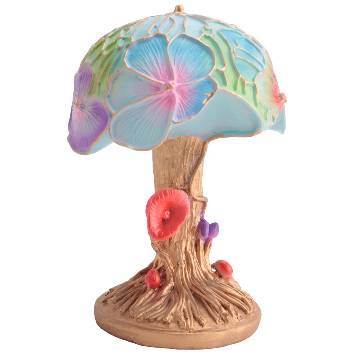 

Creative Stained Plant Series Table Lamp Colorful Bedroom Bedside Mushroom Retro Table Night Lamp Atmosphere Light,2