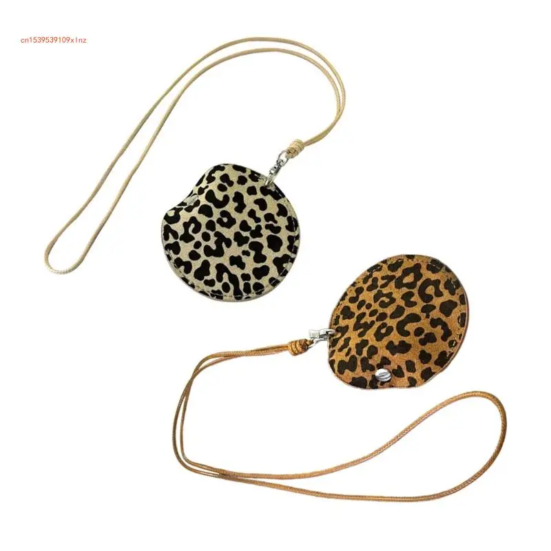 Leopard Print Small Bag Pendant Necklace for Women Unique Nekchain Accessories