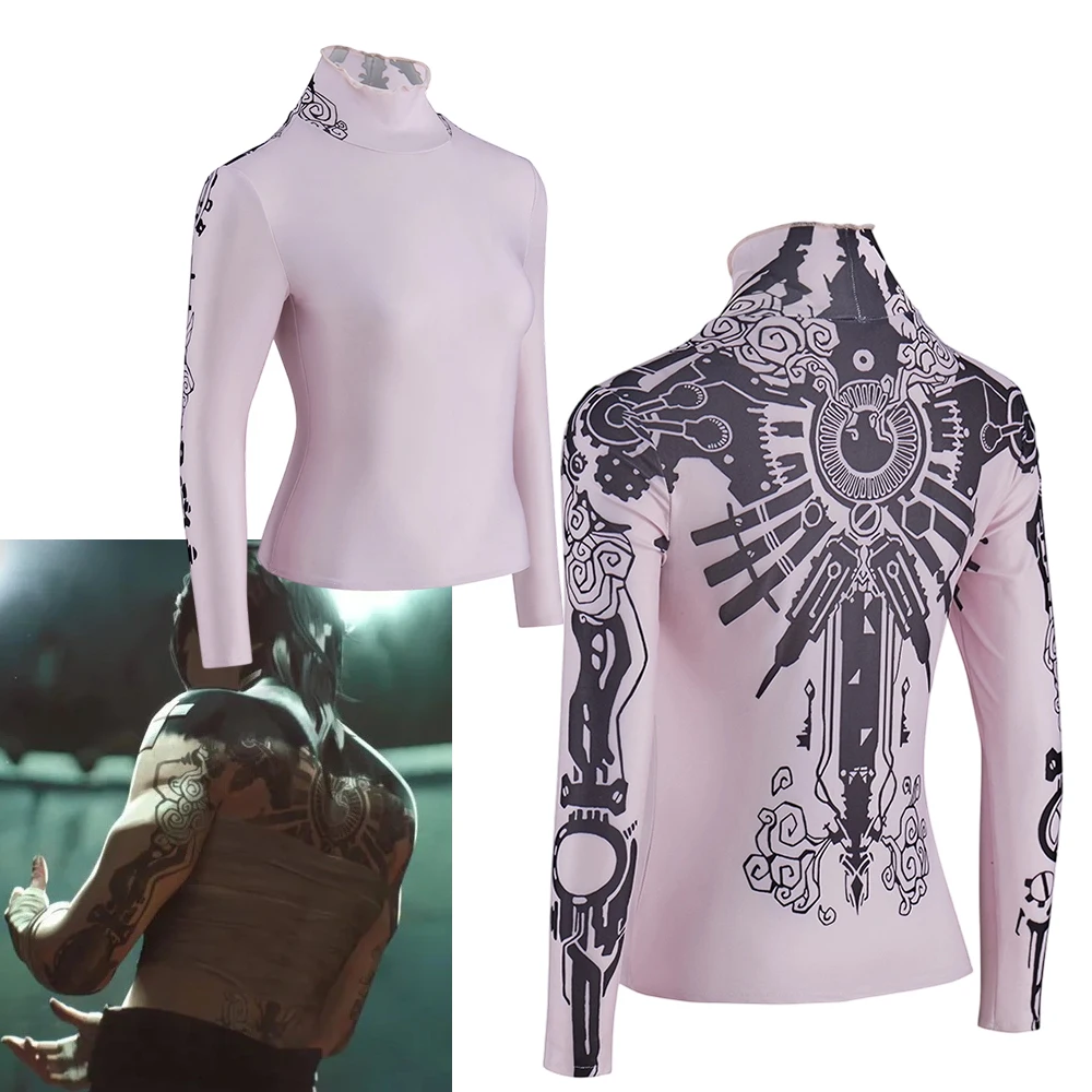 Juego LOL Cosplay Arcane Vi disfraz Sexy mujer tatuaje delgado impreso Top disfraz guerrero Halloween carnaval fiesta Yoga ropa deportiva