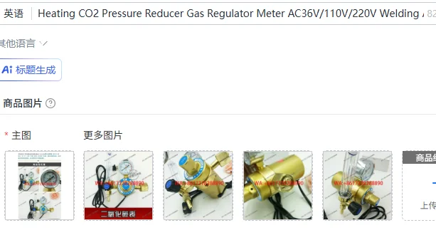 Heating CO2 Pressure Reducer Gas Regulator Meter AC36V/110V/220V Welding Accessory