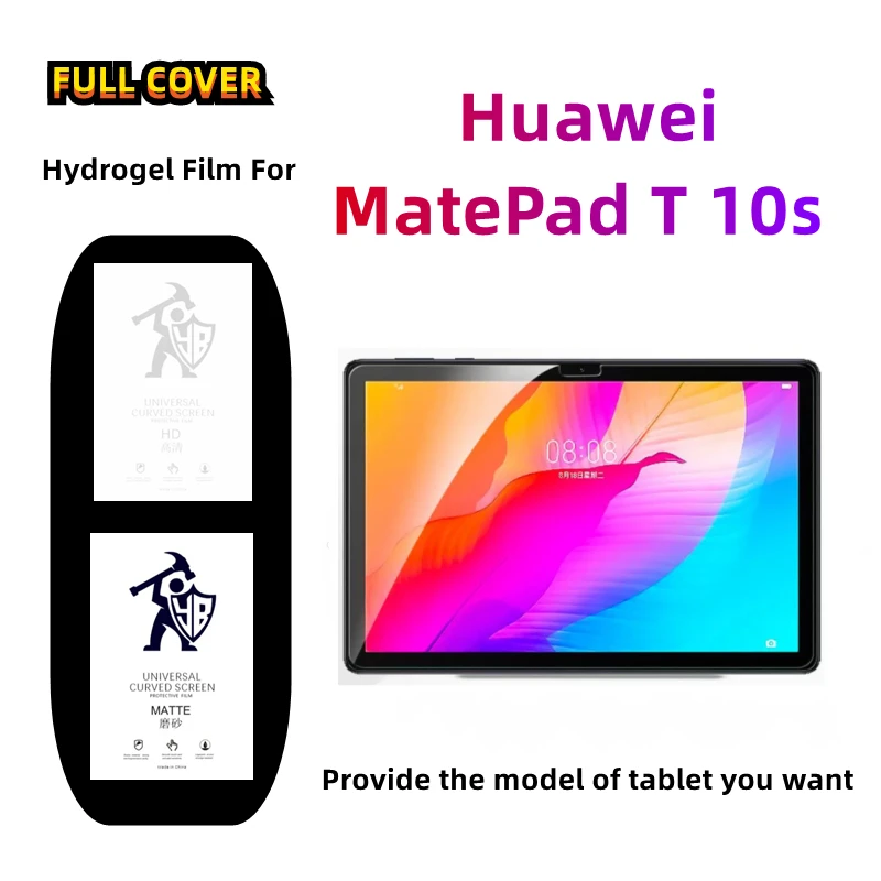 2pcs Matte Hydrogel Film For Huawei MatePad T 10s HD Screen Protector For Huawei MatePad T10s Clear Full Cover Protective Film