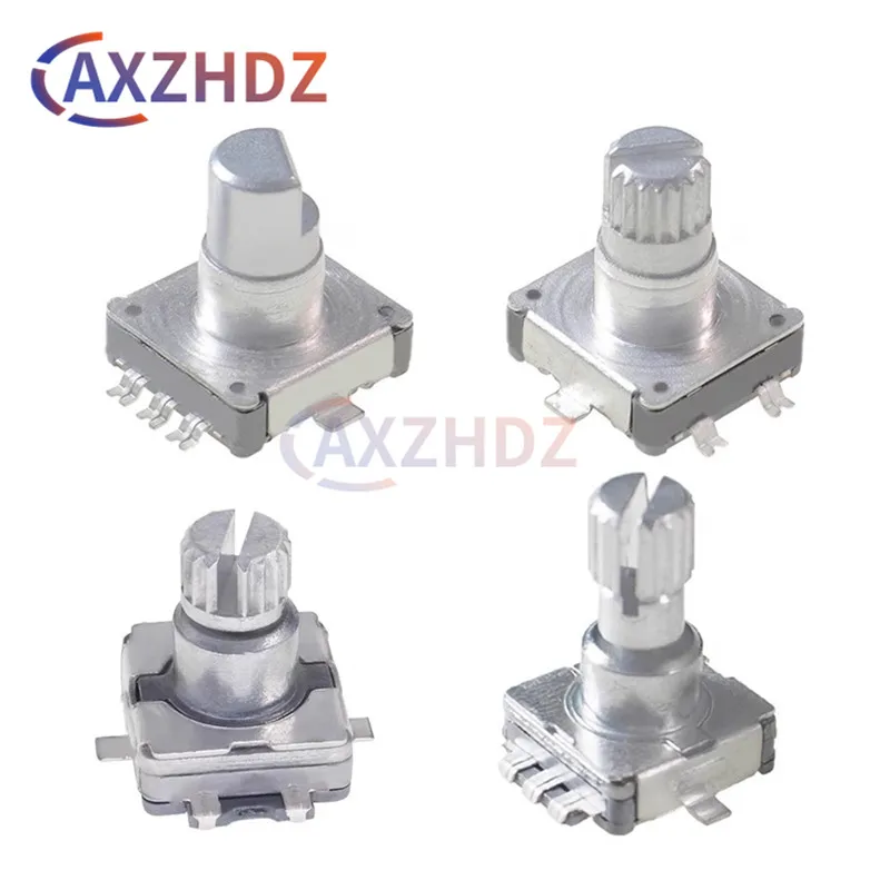 5PCS EC11 SMD Rotary Encoder Switch EC11 With Push Switch 5Pin SMD Type Handle Length 4.5x10/3.5*11/4.5*15MM Plum Shaft