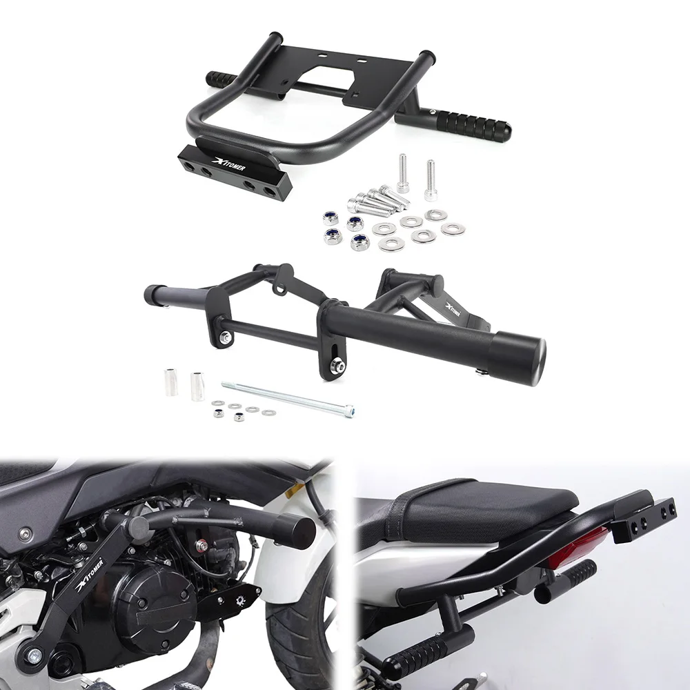 For Honda Grom 125 MSX125 2016-2018 2019 2020 Motorcycle Crash Cage Stunt Engine Guard & Sub Cage with Stunt Pegs and Scrape Bar