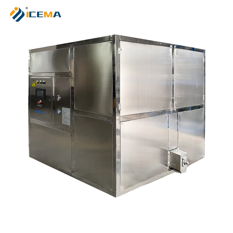 Automatic Industrial Ice Maker Machine 3T 300KG Capacity for Crystal Ice Plant Core Components Emerson Fusheng Engine Motor Gear