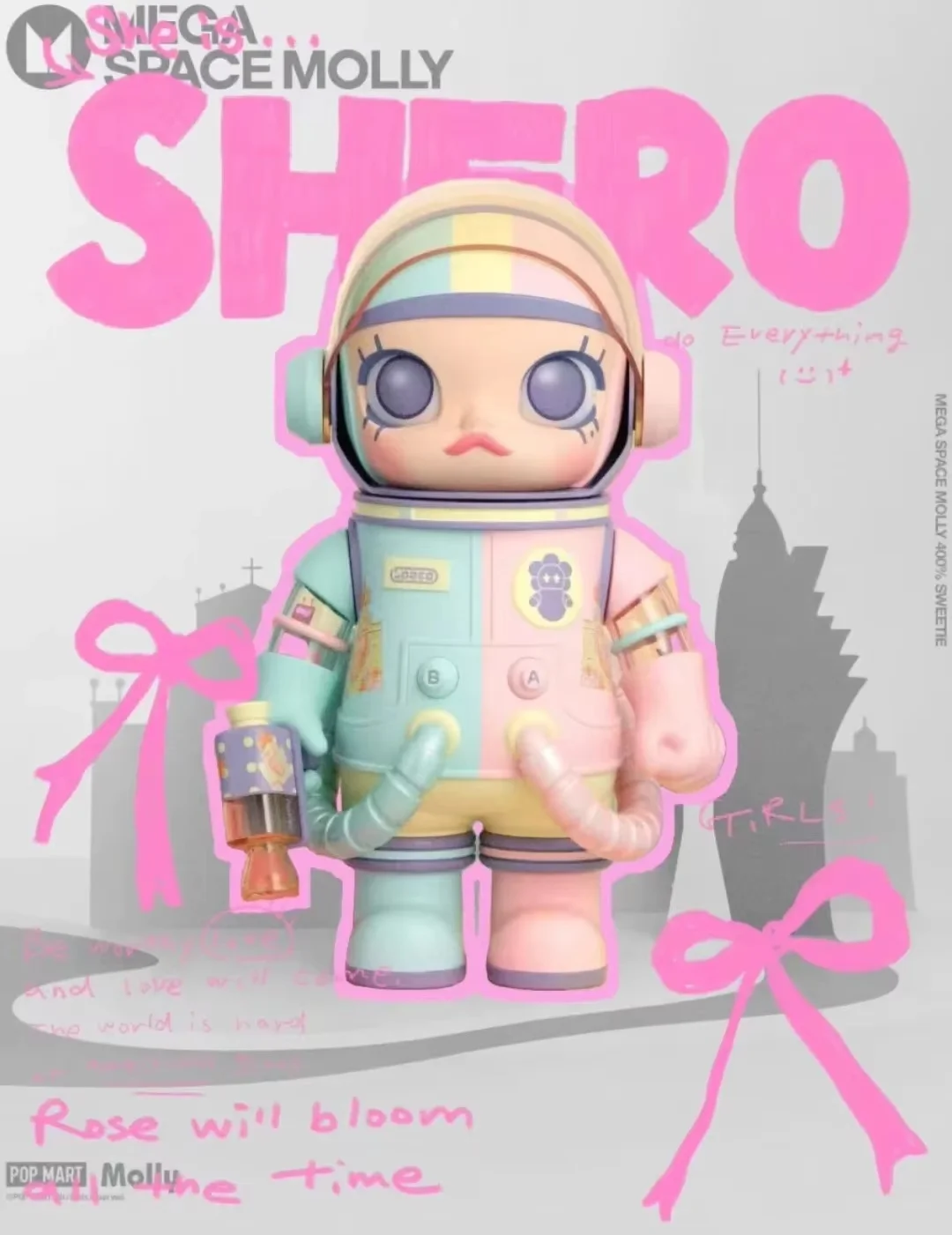 ในสต็อกของแท้ Macao Limited Edition Mega Space Molly Sweetie Series Action Figure ตกแต่งห้องของเล่นสะสมของขวัญ