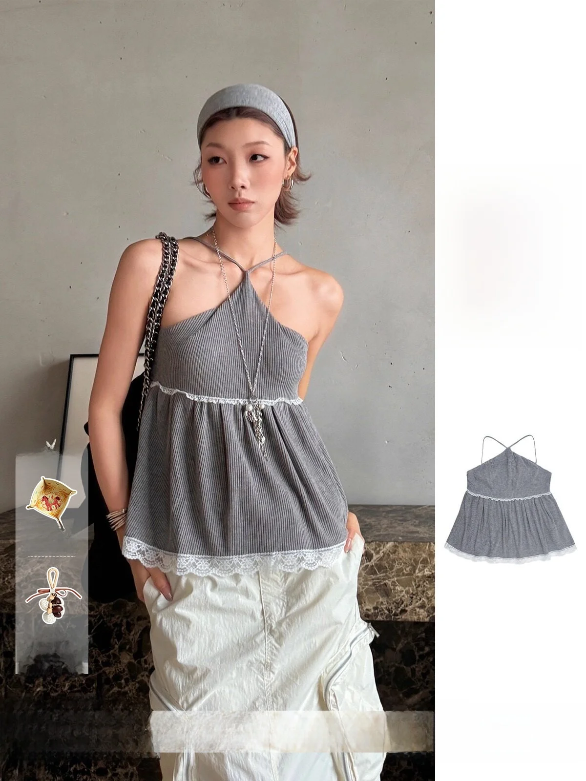 

CPLUS SERIES Brand Ruffle Splicing Strap DEARSOCUTE Hand-Picked Store Casual Style Women's Vest Strap Summer 2025