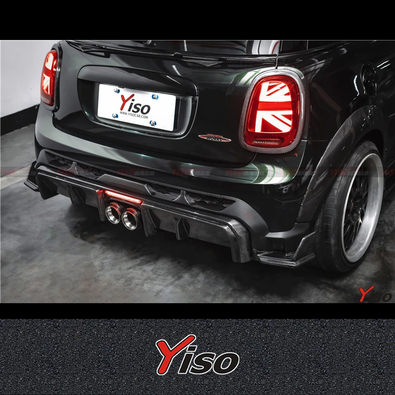 Suitable for MINI F55 F56 JCW Cooper S Modified encirclement Carbon fiber Aerodynamic kit F55 F56 JCW YISO Rear Bumper Patch