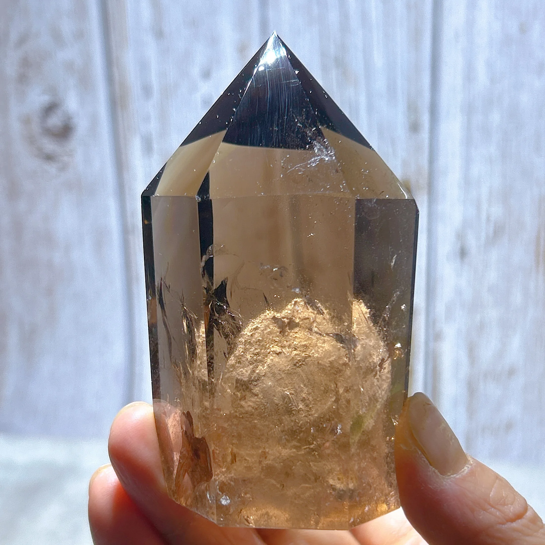 Healing Natural Brazil Crystal Rainbow Smokey Quartz With Garden Tower Reiki Gemstone High Quality Home Decorations Energy Gift