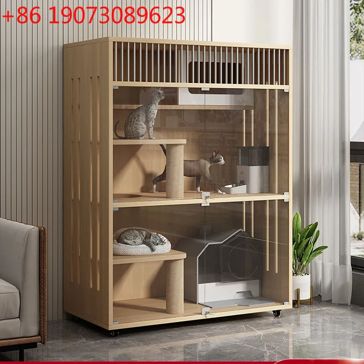 

Кошачья вилла, домашнее домашнее кошачье гнездо, свободное пространство, кошачий домик из цельного дерева