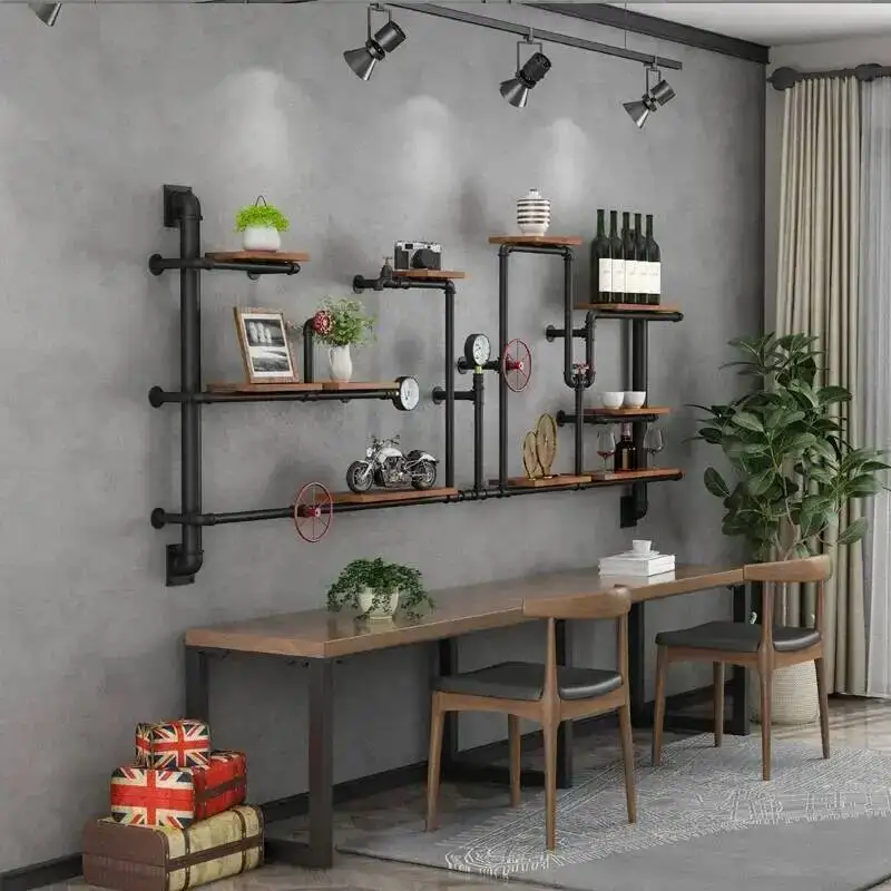 Liquor Storage Salon Wine Cabinets Bar Living Room Buffet Wall Mounted Wine Rack Bottle Club Unique Wijn Kast Home Showcase
