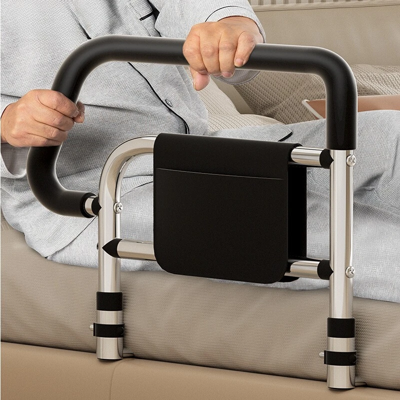 Elderly Bed Assist Rail with Safety，Lock Anti-Fall Mattress Guard Frame，Portable Homecare Aid for Seniors Bedside Support Handle